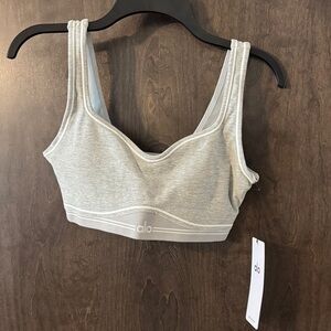 ALO Yoga Light Gray Sports Bra